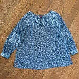 Blue Paisley Women's Top